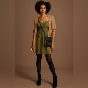 Jessica Simpson Olive Green Mini Dress 8